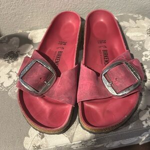 Birkenstock Women's Pink madrid big buckle Sandals sz 39
